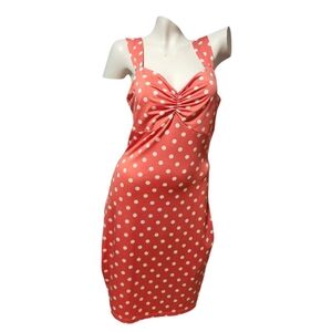 Louie Lucie 🇨🇦 🇹🇷Polka Dot Sleeveless Dress - Coral and White